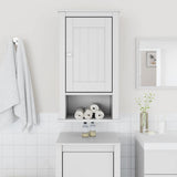 Mobile da Bagno a Muro BERG Bianco 40x27x71,5 cm Massello Pino