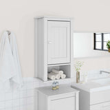 Mobile da Bagno a Muro BERG Bianco 40x27x71,5 cm Massello Pino