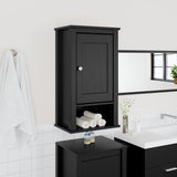 Mobile da Bagno a Muro BERG Nero 40x27x71,5 cm Massello Pino