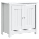 Mobile Lavabo da Bagno BERG Bianco 60x34x59 cm Massello Pino