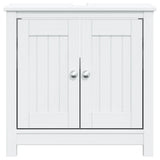 Mobile Lavabo da Bagno BERG Bianco 60x34x59 cm Massello Pino