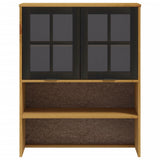 Scaffale per Credenza Anta in Vetro FLAM Legno Massello di Pino