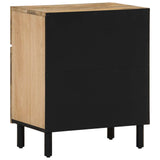 Comodino 50x33x60 cm in Legno Massello di Mango
