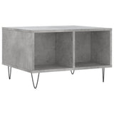 Tavolino Salotto Grigio Cemento 60x50x36,5 cm Legno truciolato