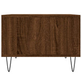 Tavolino da Salotto Rovere Marrone 60x50x36,5 cm in truciolato