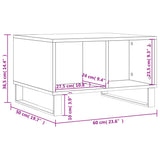 Tavolino da Salotto grigio sonoma 60x50x36,5 cm in truciolato