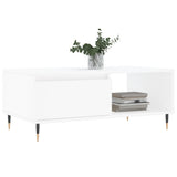 Tavolino da Salotto Bianco 90x50x36,5 cm in Legno truciolato
