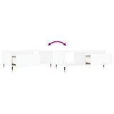 Tavolino da Salotto Bianco 90x50x36,5 cm in Legno truciolato