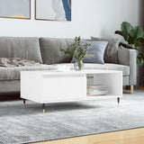 Tavolino da Salotto Bianco 90x50x36,5 cm in Legno truciolato