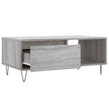 Tavolino Salotto Grigio Sonoma 90x50x36,5 cm Legno truciolato