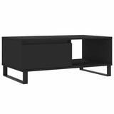 Tavolino da Salotto Nero 90x50x36,5 cm in Legno truciolato