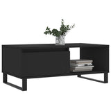 Tavolino da Salotto Nero 90x50x36,5 cm in Legno truciolato