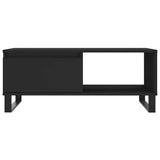 Tavolino da Salotto Nero 90x50x36,5 cm in Legno truciolato