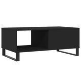 Tavolino da Salotto Nero 90x50x36,5 cm in Legno truciolato