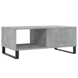 Tavolino Salotto Grigio Cemento 90x50x36,5 cm Legno truciolato