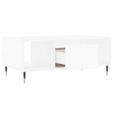 Tavolino da Salotto Bianco 90x50x36,5 cm in Legno truciolato