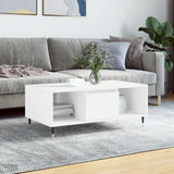 Tavolino da Salotto Bianco 90x50x36,5 cm in Legno truciolato