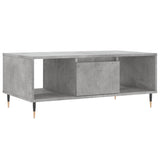 Tavolino Salotto Grigio Cemento 90x50x36,5 cm Legno truciolato