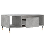 Tavolino Salotto Grigio Cemento 90x50x36,5 cm Legno truciolato