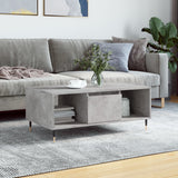 Tavolino Salotto Grigio Cemento 90x50x36,5 cm Legno truciolato