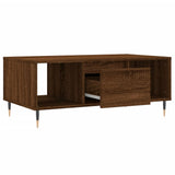 Tavolino da Salotto Rovere Marrone 90x50x36,5 cm in truciolato