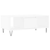 Tavolino da Salotto Bianco 90x50x36,5 cm in Legno truciolato