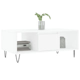 Tavolino da Salotto Bianco 90x50x36,5 cm in Legno truciolato