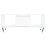 Tavolino da Salotto Bianco 90x50x36,5 cm in Legno truciolato
