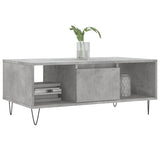 Tavolino Salotto Grigio Cemento 90x50x36,5 cm Legno truciolato