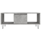 Tavolino Salotto Grigio Cemento 90x50x36,5 cm Legno truciolato