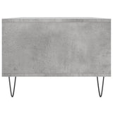 Tavolino Salotto Grigio Cemento 90x50x36,5 cm Legno truciolato