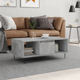 Tavolino Salotto Grigio Cemento 90x50x36,5 cm Legno truciolato