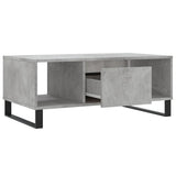 Tavolino Salotto Grigio Cemento 90x50x36,5 cm Legno truciolato