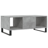 Tavolino Salotto Grigio Cemento 90x50x36,5 cm Legno truciolato