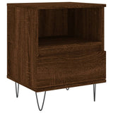Comodini 2pz Rovere Marrone 40x35x50 cm in Legno truciolato