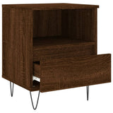 Comodini 2pz Rovere Marrone 40x35x50 cm in Legno truciolato