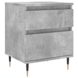 Comodino Grigio Cemento 40x35x50 cm in Legno truciolato
