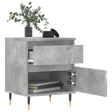 Comodino Grigio Cemento 40x35x50 cm in Legno truciolato