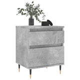 Comodino Grigio Cemento 40x35x50 cm in Legno truciolato