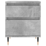 Comodino Grigio Cemento 40x35x50 cm in Legno truciolato