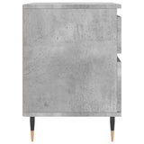 Comodino Grigio Cemento 40x35x50 cm in Legno truciolato