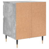Comodino Grigio Cemento 40x35x50 cm in Legno truciolato