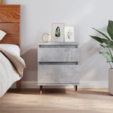 Comodino Grigio Cemento 40x35x50 cm in Legno truciolato