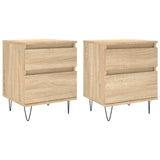 Comodini 2pz Rovere Sonoma 40x35x50 cm in Legno truciolato