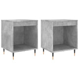 Comodini 2pz Grigio Cemento 40x35x50 cm in Legno truciolato