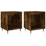 Comodini 2pz Rovere Fumo 40x35x50 cm in Legno truciolato