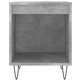 Comodini 2pz Grigio Cemento 40x35x50 cm in Legno truciolato