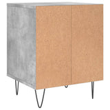 Comodini 2pz Grigio Cemento 40x35x50 cm in Legno truciolato