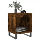 Comodini 2pz Rovere Fumo 40x35x50 cm in Legno truciolato