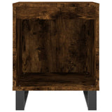 Comodini 2pz Rovere Fumo 40x35x50 cm in Legno truciolato